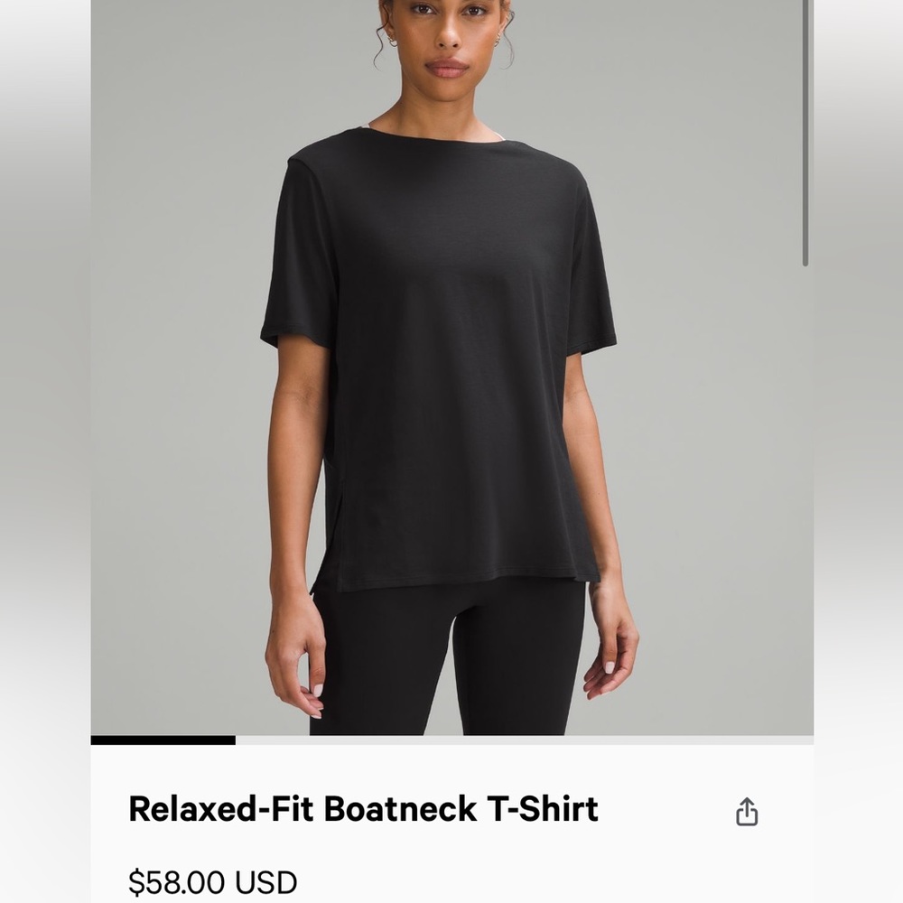 Lululemon Relaxed Boatneck Tshirt Red